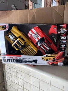 RC Cars Road Rally Custom Chevy vs Mustang USB Charging Remote Control Ages 6+ - Picture 1 of 2