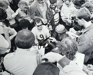 Jim McMahon Firmado Super Bowl Chicago Bears 8x10 con PRUEBA - CERTIFICADO DE AUTENTICIDAD K9 - Imagen 1 de 2