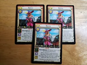 3x Vintage 1999 OOP 7th Sea CCG Babbette Crew Collectible Pirate Trading Cards - Bild 1 von 6