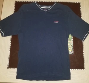 Camiseta Tommy Jeans Años 90 Vintage 2XL 100% Azul Algodón De Hechizo en el Pecho De Colección - Imagen 1 de 5
