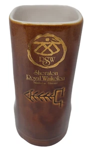 Taza Daga Sheraton Royal Waikoloa Hawaii Tiki Petrogliphs - Imagen 1 de 8