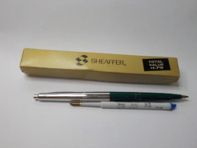 Bolígrafo Sheaffer punta fina verde DE COLECCIÓN con caja  Foto 1 de 4
