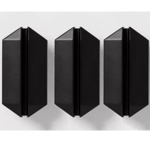 Wall Hooks home decor hang towels robes coats purses hexagon black modern 3 pack - Picture 1 of 3