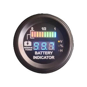 Indicatore di scarica batteria digitale LED rotondo misuratore ore stato di carica - Foto 1 di 20