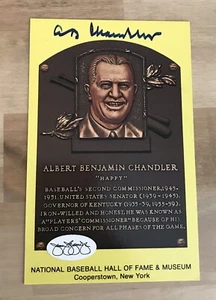 AB Happy Chandler Autographed Signed HOF Postcard, JSA - Picture 1 of 2