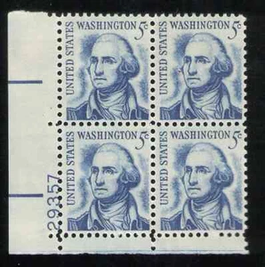 US. 1283B. 5c. Washington, Prominent American. S. Gum. PB4 #29357 LL. MNH. 1967 - Picture 1 of 2