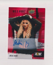 JULIA HART 2022 UPPER DECK AEW ALLURE ALL ELITE AUTOGRAPH RED PULSAR AUTO CARD