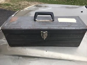 VTG Union Metal Utility Chest Tackle Tool Box Gray 19”x 6.5”x 6” - Picture 1 of 10