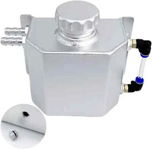 1L Universal Aluminum Radiator Coolant Overflow Expansion Tank Recovery - Bild 1 von 6