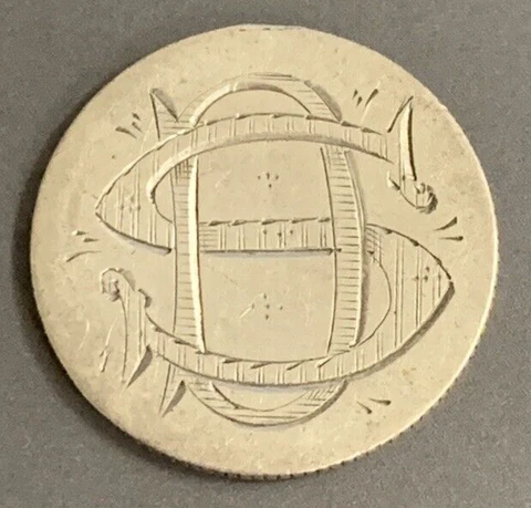 1882 Seated Liberty Dime 90% Silver US coin Love Token Cover