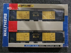 Walthers GoldLine HO Scale 932-235317 B&O Hi-Cube Box Car 2-Pack - Picture 1 of 5