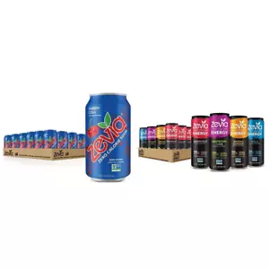 Zero Calorie Soda, Cherry Cola, Naturally Sweetened Soda, (24) 12 Ounce Cans; Ch - Picture 1 of 7
