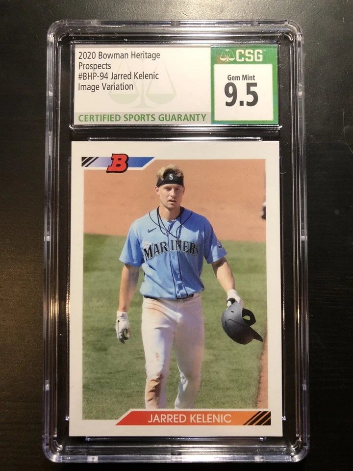 2020 Bowman Heritage Jarred Kelenic #BHP-94 Variation CSG 9.5 Mariners Gem Mint - Image 1 of 2
