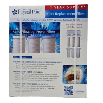 Krystal Pure KR15 Replacement Water Filters Reverse Osmosis - Image 1 of 3