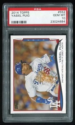 2014 Topps Yasiel Puig #552 PSA 10 (23024684) - Image 1 of 2