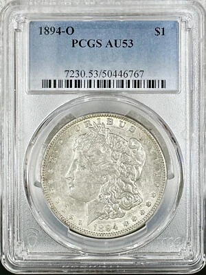 1894 O MORGAN SILVER DOLLAR PCGS AU53 - Image 1 of 2