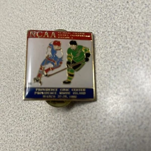 Vintage 1986 NCAA Ice Hockey Championship Providence Center Dual Skaters Pin - Picture 1 of 5