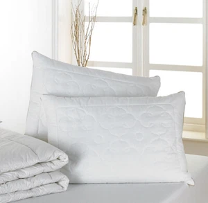 PURE NEW WOOL FILL QUILTED PILLOWS 100% Cotton Percale Case *Anti-Allergy* - Picture 1 of 2