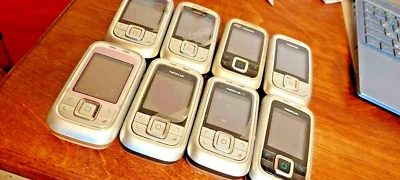 Lots of 6 PCS Nokia 6111 Gray Original Vintage Phones Unlocked Flip BUTTONS 2G - Image 1 of 4