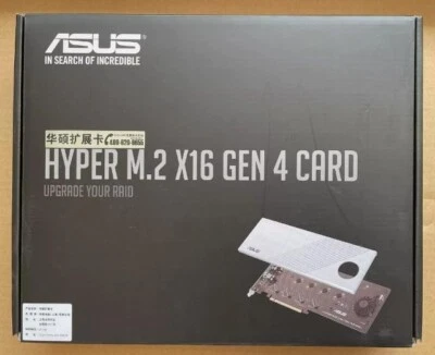 ASUS Hyper M.2 x16 Gen5 Raid Card (PCIe 5.0/4.0) Supports Four NVMe M.2 Devices - Image 1 of 3