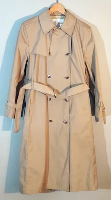 Gabardina impermeable para mujer LONDON FOG de doble botonadura talla 14 beige tostado pequeño Foto 1 de 4