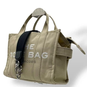 Marc Jacobs The Tote 2Way Handbag Canvas Beige - Picture 1 of 11