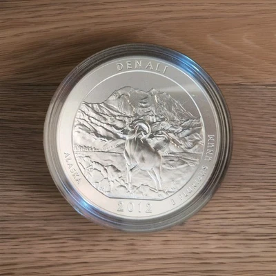 2012 Denali National Park 5 oz America the Beautiful ATB Bullion Coin - Image 1 of 2