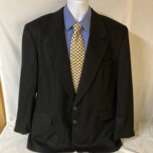 Unbranded Cashmere Wool Blazer Jacket 48R 48 R Black 2 Button Free Shipping - Picture 1 of 10