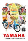 Vintage 1966 Yamaha Motorcycle - Swinging World of Yamaha Vintage-Style Poster