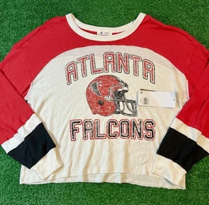 '47 Brand Womens Atlanta Faclons Long Sleeve Sweatshirt Shirt Retro Large $55 - Picture 1 of 6