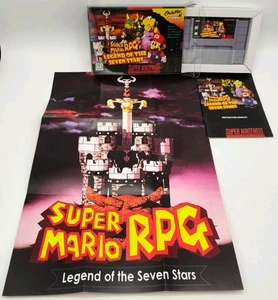 Super Mario RPG - (SNES, 1996) *VGC mit Handbuch + Poster + Case Protector* LESEN!!! - Bild 1 von 24