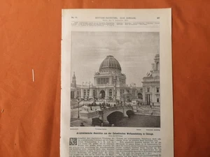 RK 1893 Giornale di Costruzione 72 Chicago USA Esposizione Universale - Foto 1 di 5