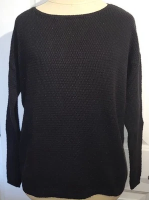 LOFT Ann Taylor черный вафельный вязаный мягкий отлива свитер женский размер S маленький - Изображение 1 из 4