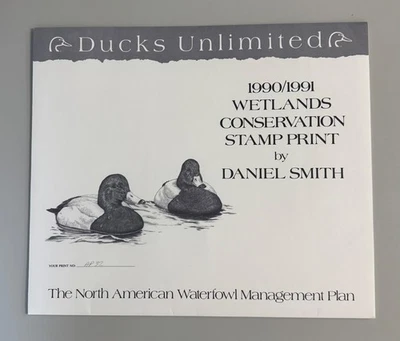 1990 Ducks Unlimited Wetlands Conservation Stamp & Print by Daniel Smith - Image 1 of 4
