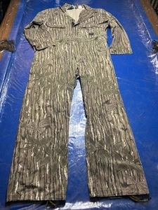 Vtg Liberty Realtree Hunting Coveralls Mens Uninsulated Camo 1 Piece Suit - Picture 1 of 15