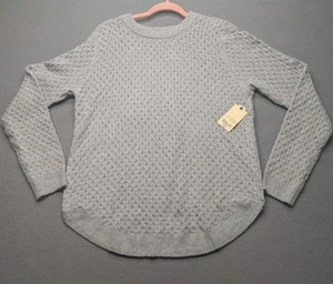 St Johns Bay Pullover Pulli Gr. Medium Lt Grau Webmuster Rundhals Damen - Bild 1 von 4