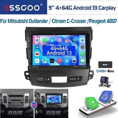 Für Mitsubishi Outlander II CWW 2005-2011 Carplay Autoradio GPS NAVI DAB+ 4G+64G - Bild 1 von 4