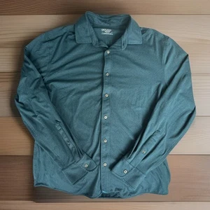 UNTUCKit Shirt Men’s M Blue Button Up Long Sleeve Performance Perf Tee BD - Picture 1 of 12