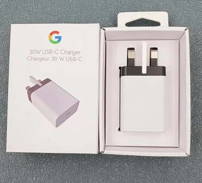 Cargador de pared rápido EU30W Google Charger tipo C a C compatible con Google Pixel 7/8/9 Foto 1 de 4