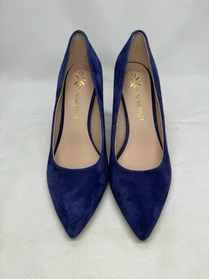 Zapatos de salón Nine West 9X Technology punta puntiaguda cuero azul gamuza para mujer 7,5 Foto 1 de 4