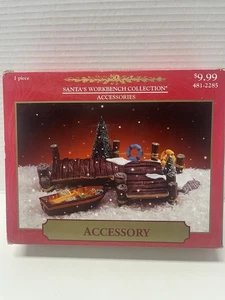 6 1/2"X 4 1/2"DOCK & 3" - ANGELBOOT SZENE - SANTAS WERKBANK ZUBEHÖR - Bild 1 von 3