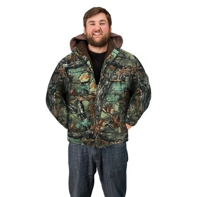 Trailcrest by Treel Camo Thick Fleece and Sherpa Lined Hooded Jacket - Image 1 of 4