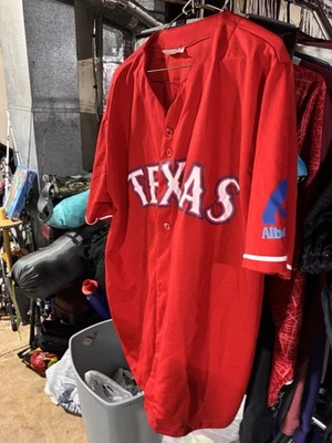 TEXAS RANGER DARVISH Size XL Match Up Promotion Button Down Jersey Dr Pepper - Image 1 of 4
