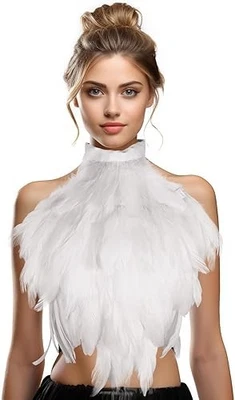 HOMELEX Pluma Capa Chal Disfraz Alas de Bruja Cuello Adulto Cuello de Cuervo Foto 1 de 4