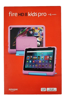Neues Amazon Fire HD 8 Kids Pro Tablet | 32GB | 12 Gen. 2024 | Löwe Design TOP - Bild 1 von 2