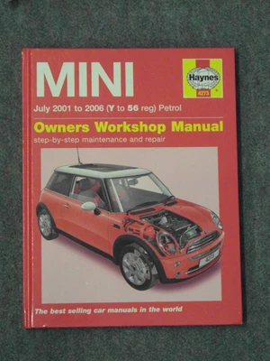 Haynes MINI One Cooper & S Petrol 2001-2006 Petrol 2009 Hardback MINT - Image 1 of 4
