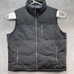 Kenneth Cole Vest Adult Large Black Full Zip three zip pockets Reaction mens - Picture 1 of 11