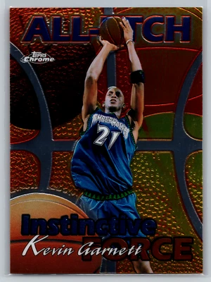 Kevin Garnett 1999-00 Topps Chrome All-Etch Instinctive Force AE1 Timberwolves - Image 1 of 2