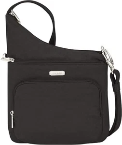 Travelon Anti-Diebstahl Essentials Nord/Süd asymmetrische Umhängetasche schwarz - Bild 1 von 5