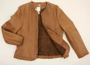 Neu mit Etikett Reba Fall Harmony Cognac-Lederjacke Damen Größe Large - Bild 1 von 8